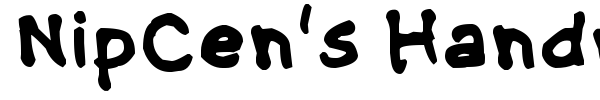 NipCen's Handwriting font preview